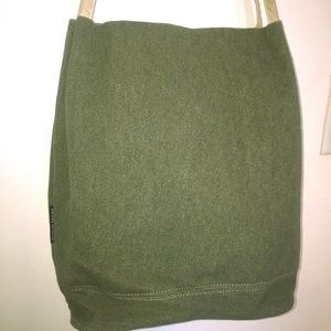 Grey cotton shoulder bag